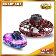 Ringgit Gold Flynova Flying UFOToys Rotating Flying LED UFO Drone Toys with LED Light Terbang Mainan  USB charges 玩具