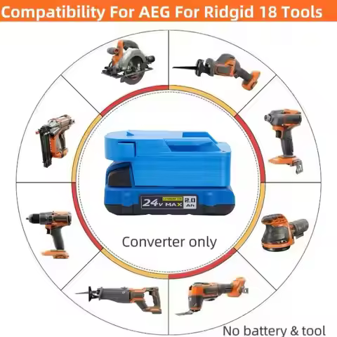 Batteries Converter Adapter for Kobalt 24V to For Dewalt/Bauer/Craftsman/RIDGID/Milwaukee Tools (Wit