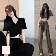 2-Piece Set Women's Fashion 2-Piece Top + Pants Set.