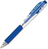 Pentel Wow! Retractable Gel Pen - Medium Pen Point Type - 0.7 mm Pen Point Size - Blue Ink - Clear Barrel - 12 / Dozen