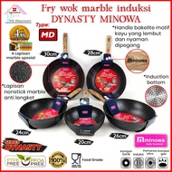 Minowa Frying pan Non-Stick Handle marble series wok pan/Frying pan 20/24/26/28/30cm type MD