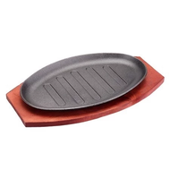 【TheCoachesJournal】SIZZLING PLATE CAST IRON PLATE Sizzling Plate ROUND OVAL cast Iron Round STEAK PL
