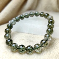 【訂製品】綠碧髮 綠髮晶 7-12mm手串 手鍊 天然水晶 綠髮碧璽