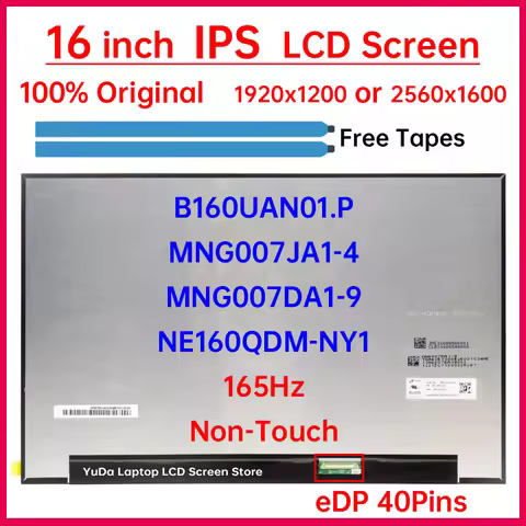 16" LCD Screen MNG007JA1-4 B160UAN01.P NE160QDM-NY1 MNG007DA1-9 For Lenovo IdeaPad Gaming 3 16IAH7 3