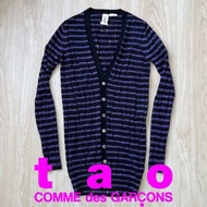 日本製💜 TAO Comme des Garçons 💜 CDG Tricot TAO Kurihara Stripe Knit Cardigan 間條 針織 外套 Punk 龐克 DSM Dover