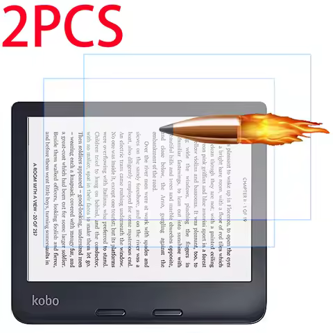 2PCS Tempered Glass Screen Protector For Kobo Libra H2O Kobo Libra 2 7.0 Inch Clara 2E Kobo Nia Glo 