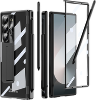 ที่ใส่ปากกาเคสโทรศัพท์ป้องกันบานพับสำหรับ Samsung Galaxy Z Fold 6 Fold6ฝาครอบกล่องกันกระแทก