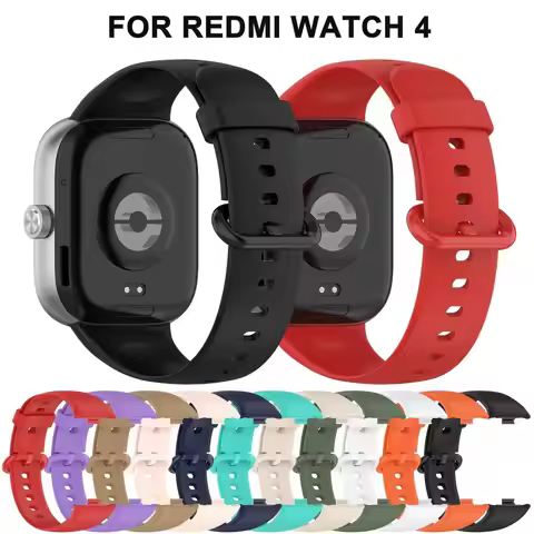 Soft Silicone Sport Strap For Redmi Watch 4 Replacement Bracelet Solid Color Wristband Smart Watch A