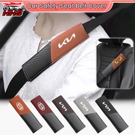 KIA 2pcs Car Safety Seat Belt Cover Carbon Fiber Universal Shoulder Cushion Pad Protector Car Access