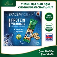 Hộp 4-NUTS THUẦN CHAY 120gr - Thanh Hạt Giàu Đạm Protein Bar 4 Loại Hạt Ăn Chay - SPACE PROTEIN - Nh
