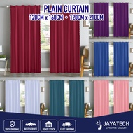 LANGSIR TINGKAP MURAH SEMI BLACKOUT CURTAIN PLAIN KAIN LANGSIR PINTU DOOR CURTAIN WINDOW CURTAIN WIN