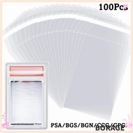 BORAG 100 Sheets PSA BGS Slab Sleeve, Waterproof Strong PSA BGS Card Brick Film,  Transparent Durabl