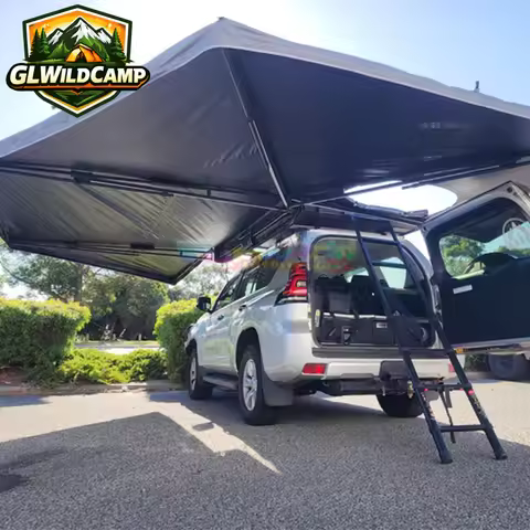 360 180 270 Degree Awning Free Standing Camping Rooftop Tent Outdoor Camper Van Car Awning Roof Side