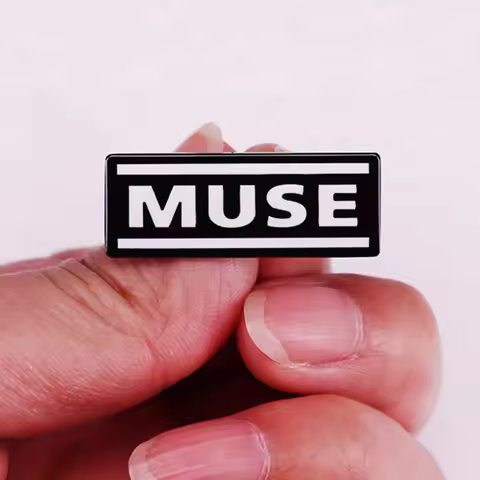 "MUSE" Alphabet Music Badge Brooch Accessory Band Accessory Collar Pin