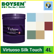 ▧ ♠ ◰ Boysen Virtuoso Silk Touch Paint 4 Liters (Gallon) Interior Waterbased Paint 9 Colors Availab