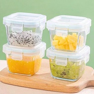1PC/2PCS Glass Food Storage Containers With Flip Top Lids - Multipurpose,160ml/5.63oz Reusable Round