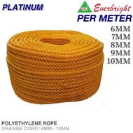 Per Mtr | ENT Nylon PE Rope | Tali Lubid Evelon Polyethylene Cord 7mm-12mm | Sold Per Meter