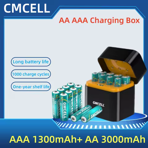 CMCELL Type-C Battery Charger for AA AAA Cells Rechargeable Charger for Mouse Keyboard Radio Razor C