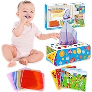 Aiduy Baby Toys 6 to 12 Months - Baby Tissue Box Toys Montessori Toys for Babies 6-12 Months Soft Cr