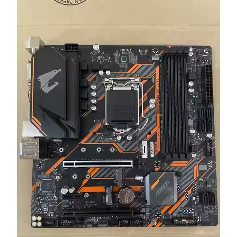 New Motherboard For Gigabyte B365M AORUS ELITE LGA1151 DDR4 Dual M.2 RGB USB-C DP HDMI mATX Bulk Pac