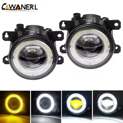 Car Fog Light Assembly LED Lens Angel Eye Daytime Running Lamp DRL For Honda City Accord CR-V CR-Z F