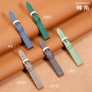 Suitable for IWC/IWC Men Women Watch Bracelet Botao Fino Leather Strap Pink Blue Black Watch Strap 1