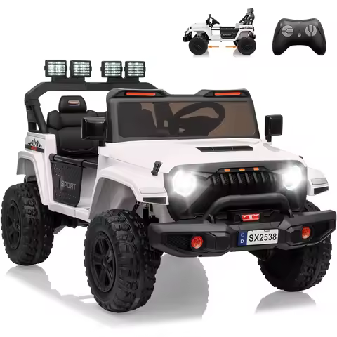 2 Seater Ride on Car Kids' Electric Vehicles with Remote Control Adjustable Car Music ASTM/CPSIA Cer
