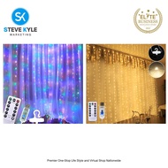 Curtain String Lights 8 Modes USB Powered Fairy Lights with Remote Control 3MX3M