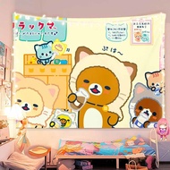 Rilakkuma Background Cloth Cartoon Anime Peripheral Dormitory Decoration Background Cloth Wall Cloth