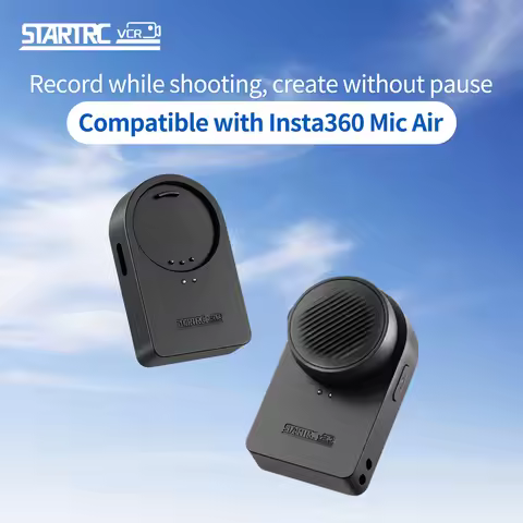 STARTRC VCR Battery Pack for Insta360 Mic Air, Portable Battery Charger Magnetic Mount for Insta 360