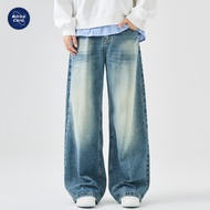 y2k jeans baggy jeans men y2k Muqiu Men's Clothing ∣ Street Wear American Hip-Hop A-Line Straight Je