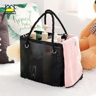 mingxuan2 Mesh Beach Bag Toiletry Storage Travel Bag Large Capacity Tote Bag Durable Mesh Storage Ba