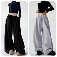 GDTIMA Baggy Pants Korean Lazy Gray Street Fashion Women Loose Casual Wide Leg High Waist Trouser