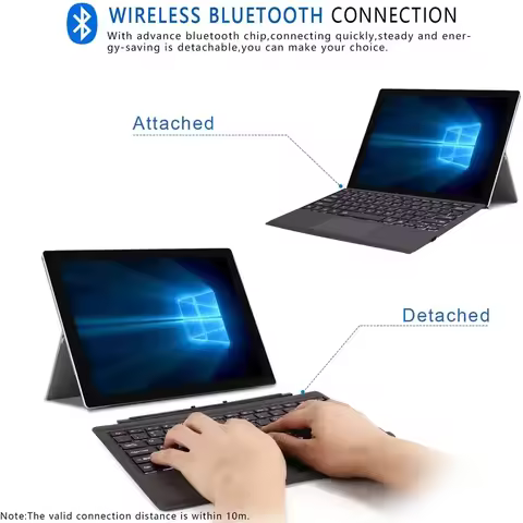 Wireless Bluetooth Keyboard With Trackpad For Microsoft Surface Go 4 3 2 1 10.5Inch,Backlit Keyboard