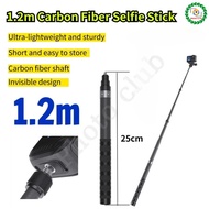 1.2m Carbon Fiber Selfie Stick for DJI Osmo 360 Ultralight Invisible Selfie Stick for Insta360 X3 X4