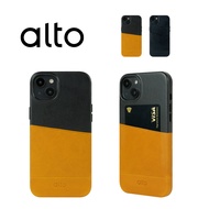 alto iPhone 14 Plus Metro插卡皮革手機殼/ 棕+黑