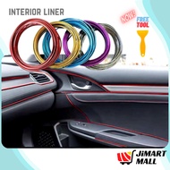 INTERIOR LINING STRIP CHROME COLOURFUL Car Dashboard Door AirCond Wire Sticker Decoration Line Keret