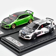 YM MODEL 1:64 Civic Type R FK8 Transparent Hood Resin Car Model