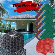 Heavy duty rubber mat for gym carwash floor matting grid tiles matting garage flooring non slip floo