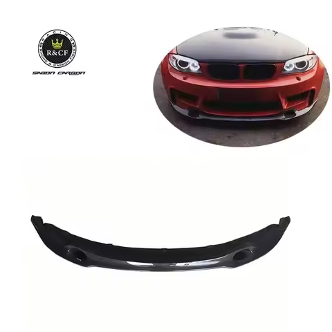 E82 1M Front Lip RZA Style Carbon Fiber Front Bumper Lip Spoiler for BMW 1M E82