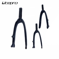 Litepro 14 16Inch 305 349 Wheels K3 Plus Fork Folding Bike Carbon Fiber Disc Brake Front Fork 285g