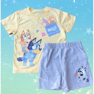 Estampo|Meiao Most Bluey 2-5y Children's Short-Sleeved Suit Miaomiao Dog Brit Bingo Boys Girls Cloth