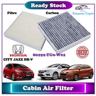 【 Honda 】 Cabin Air Filter - Fibre or Carbon ( CITY JAZZ FIT HR-V HRV / OEM Fitting 80292-TG0-W02 )