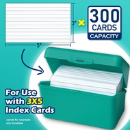Index Card Holder Box 3x5In Flash Note Card Holder Box Organizer Case 3x5 Index Card Storage File Bo