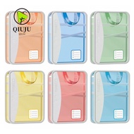 QIUJUU Subject Bag, 5-Layer Portable Handle Mesh Zipper Pouch, Delicate L-Type Opening Subject Class