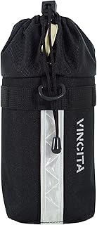 Vincita Voyage Stem Bag Bike Water Bottle Holder Insulated Stem Bag Handlebar Attachment Cup Holder Food Snack Storage for Folding Bikes. (Black, Small)…