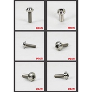 PROTI M6L20-CCF01 M6x20mm Titanium Screw Screw Positive Titanium Alloy Forged Titanium Alloy Screw [