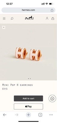 Hermes Mini pop h earrings