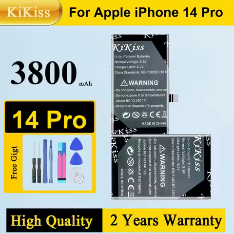 KiKiss Battery For Apple iPhone 14 Pro,14 Pro,3800mAh