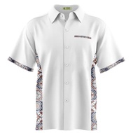 Men's minimalist Barong shirt ethnic element shirt printed top casual shirt summer short sleeved shi